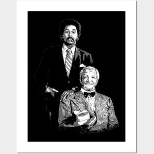 fred sanford black and white vintage aart Posters and Art
